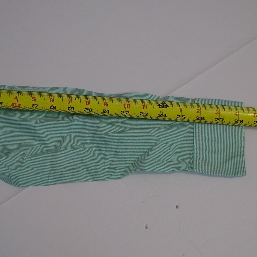Everlane Oversized Green Button Up Stripe Cotton Shirt Size 10 Long Sleeve NWOT - Picture 6 of 8